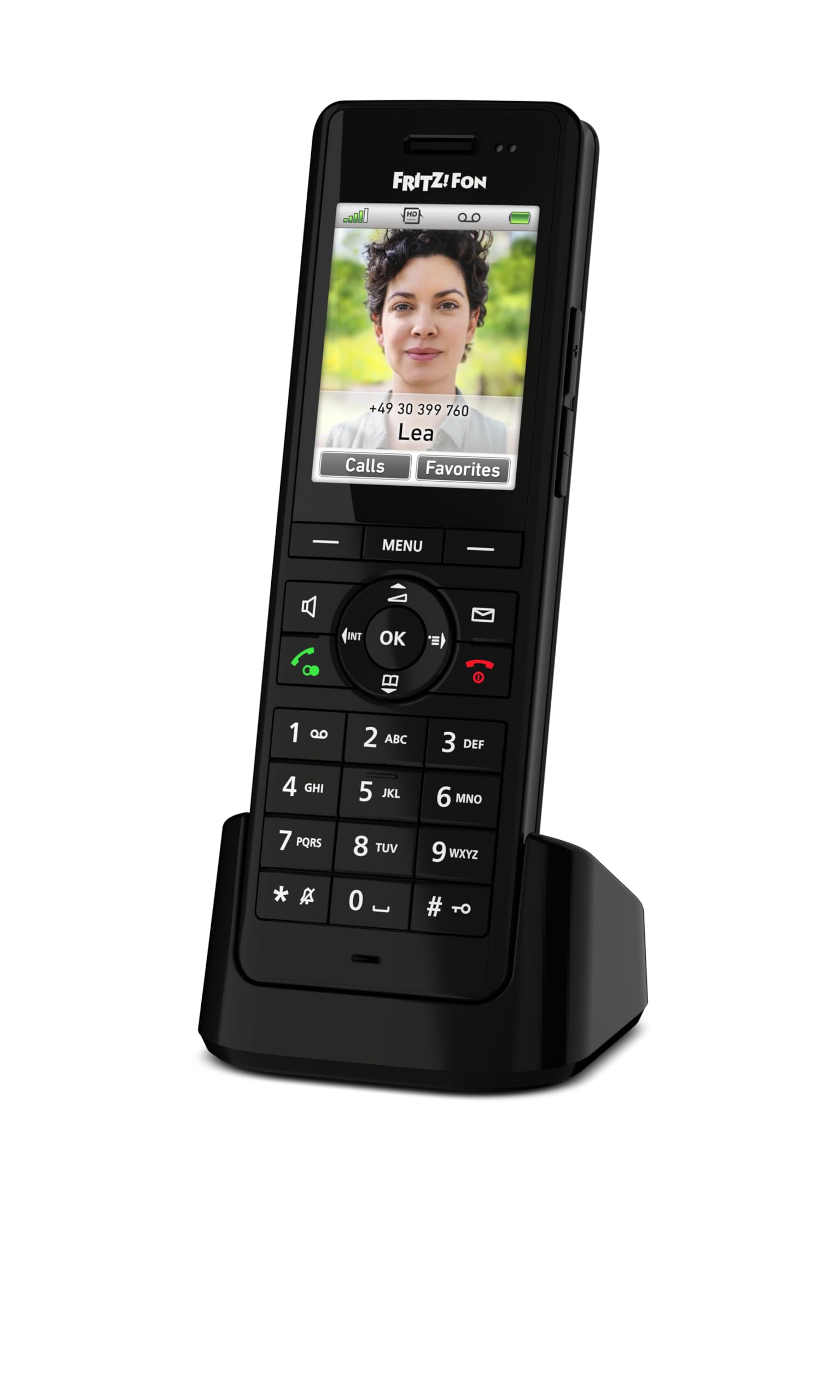 AVM Fritz!Fon X6 DECT-Telefon, kabellos, Full Duplex HD, Farbdisplay, kompatibel mit Fritz!Box mit DECT-Basis, Menü auf Spanisch