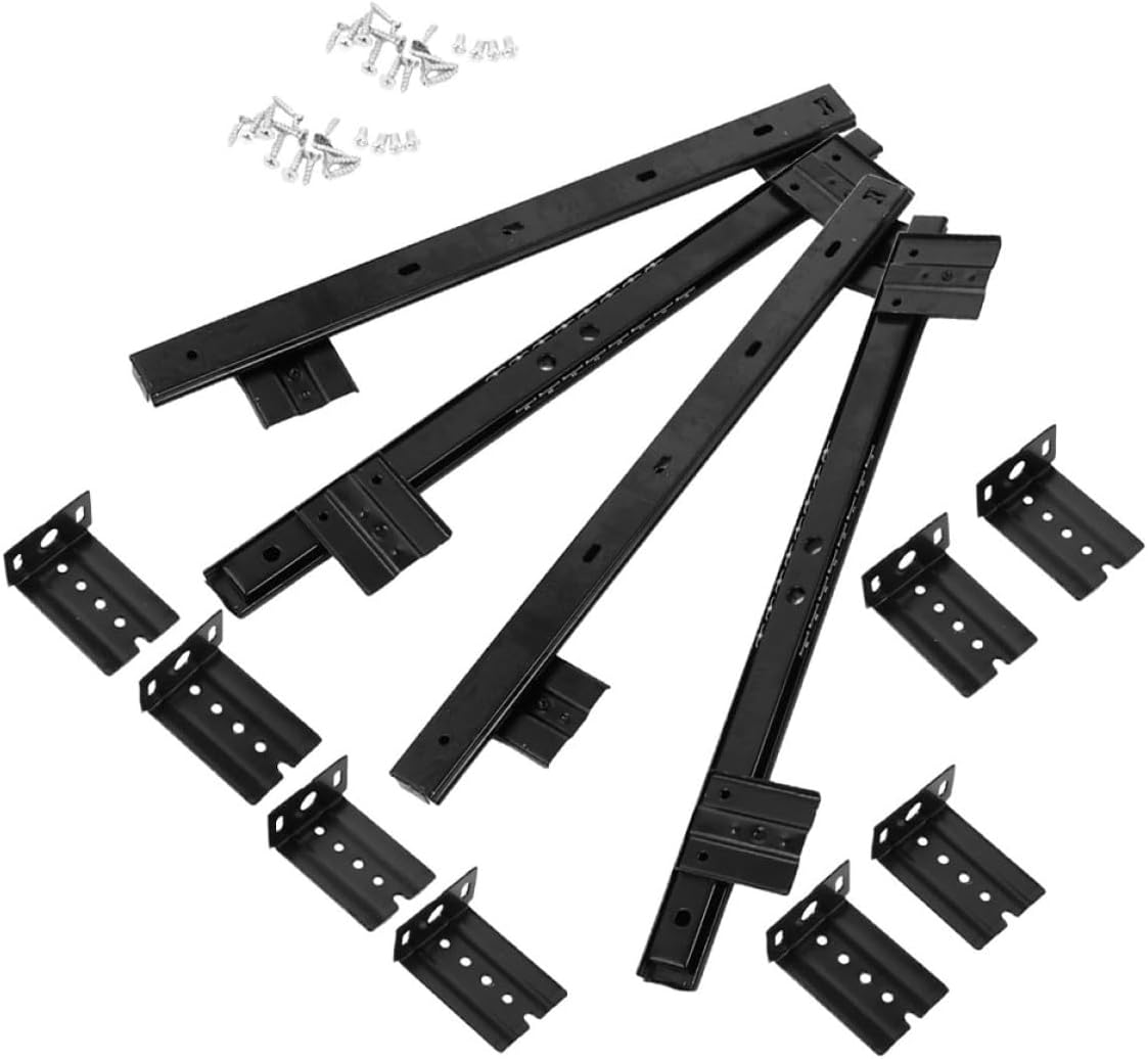 Keyboard Tray Drawer Slides 27mm Width Side Mount Drawer Glides for Office Computer Desk 2 Pairs Black Replacement Under Desk Keyboard Tray