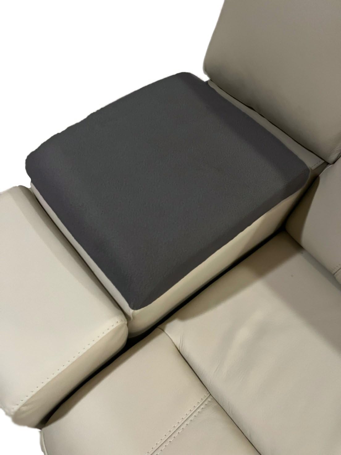 Car Console Covers Plus Made in USA Sofa Console Protector – Stylish Fleece Console Cover, Protects from Wear & Stains, Hides Damage(Black)