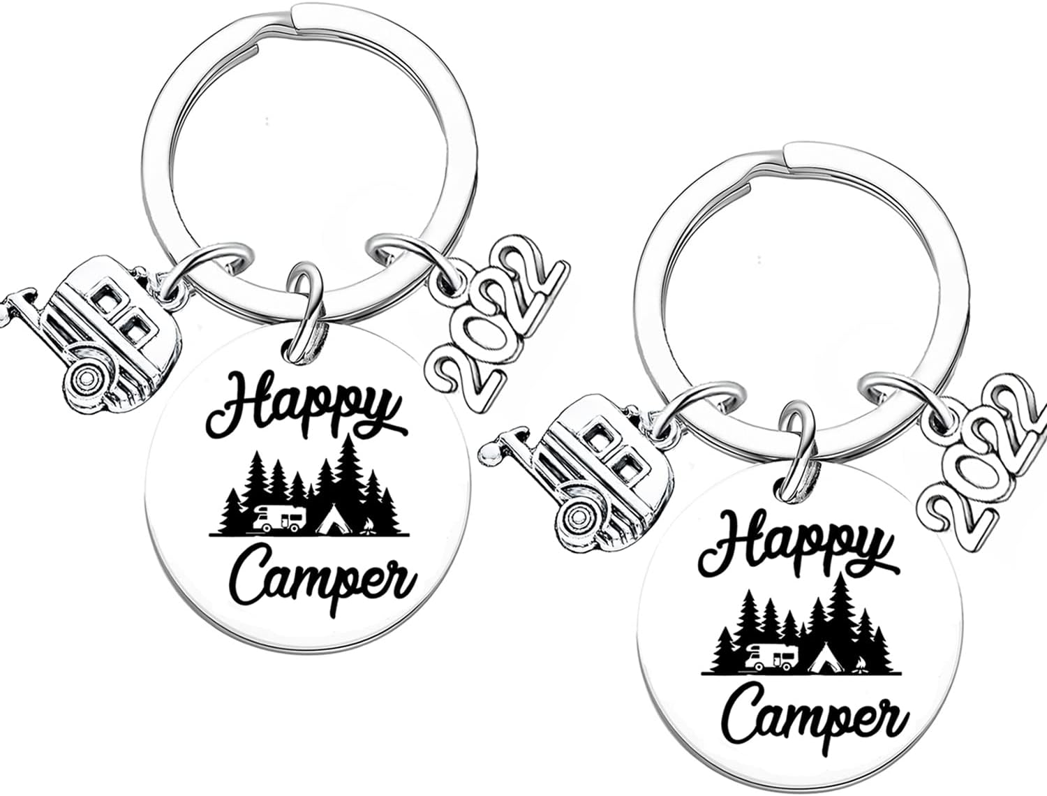 Lot De 2 Porte-clés Bracelet En Similicuir Avec Pompons - Rose Et Blanc - Cadeau Pratique Femme