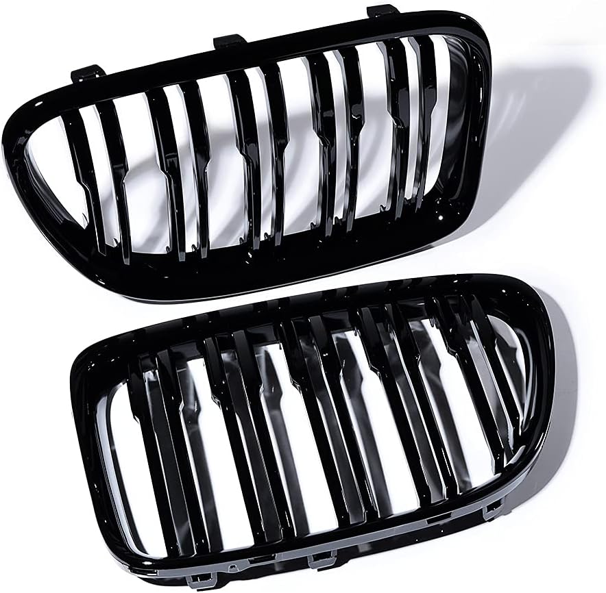 1 Pair Glossy Black Kidney Grille Replacement for 2009-2014 BMW X1 E84 16i 18i 18d 20d 20i 28i xDrive 23d 25d 25i 28i 35i sDrive