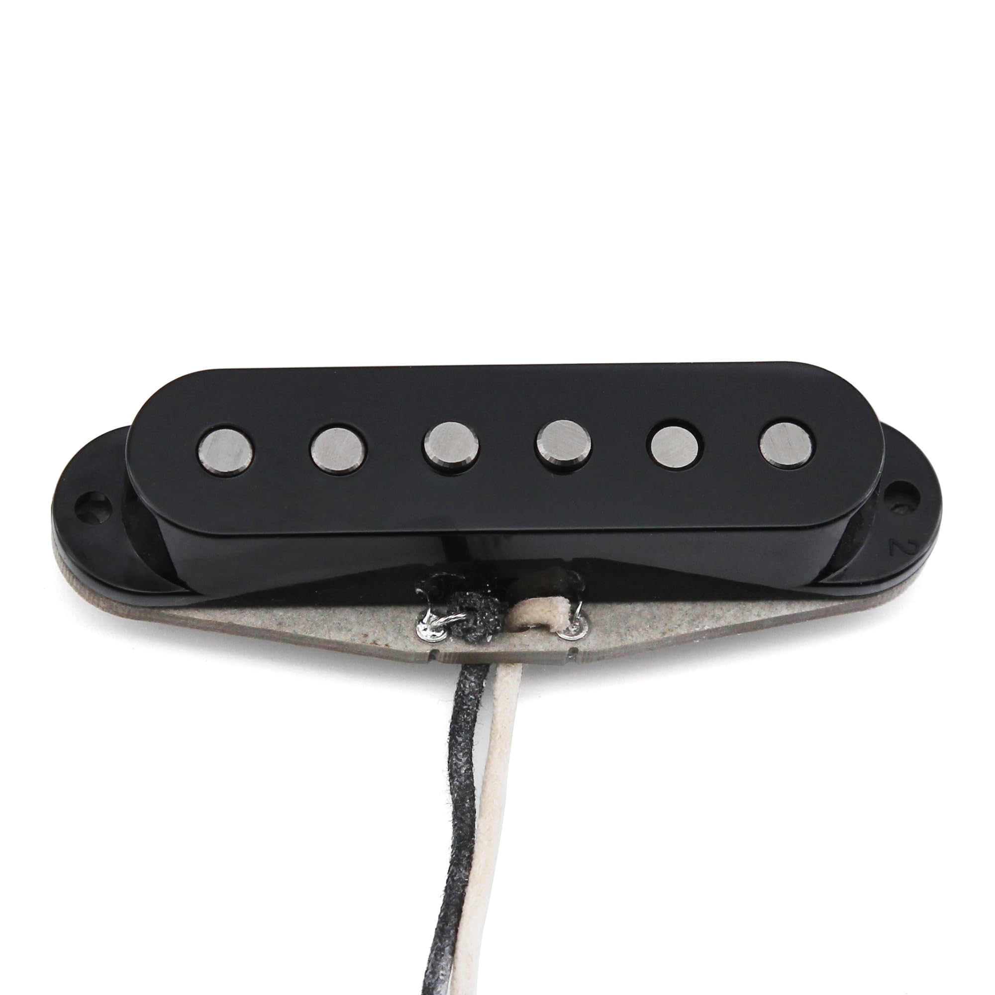 FLEOR Vintage Alnico 5 Micro central à bobine simple pour guitare électrique ST Noir
