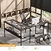 Unikito Reversible L Shaped Desk with Magic Power Outlets and USB Charging Ports, Sturdy Corner Computer Desk with Storage Shelves, Gaming Desk for Home Office, Easy to Assemble, Black Oak