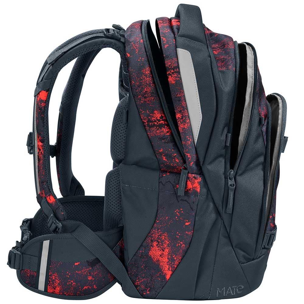 coocazoo MATE Schulranzen-Set 3tlg für Mädchen und Jungen ab der 4. Klasse mit Rucksack. Schlamperetui und Sportbeutel (Broken Black)