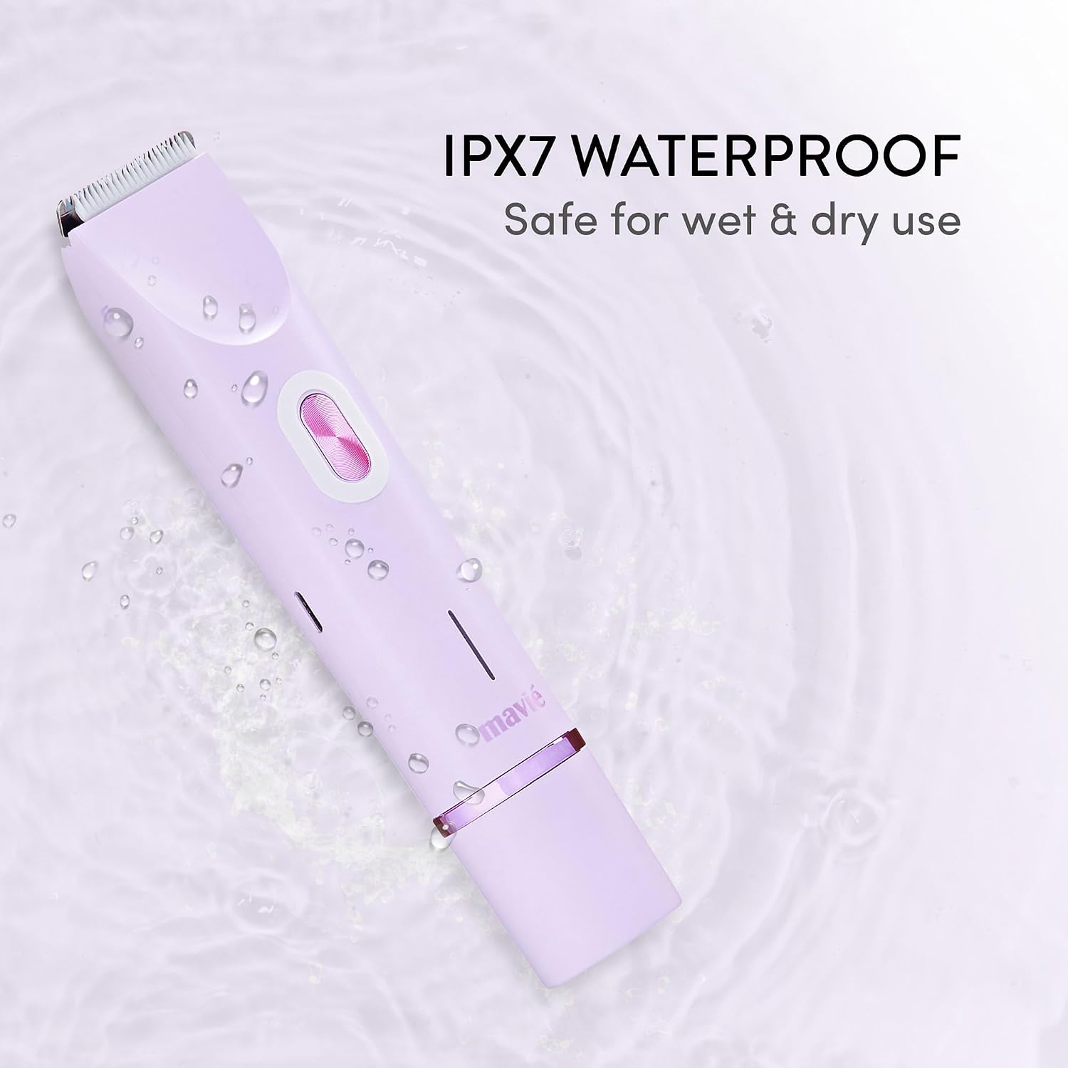 Dual Head Bikini Trimmer for Women, Electric Razor for Face & Body, Painless Hair Removal Tool, Precision & Body Shaving Heads, Cordless Rechargeable, Portable Grooming Device (Purple)