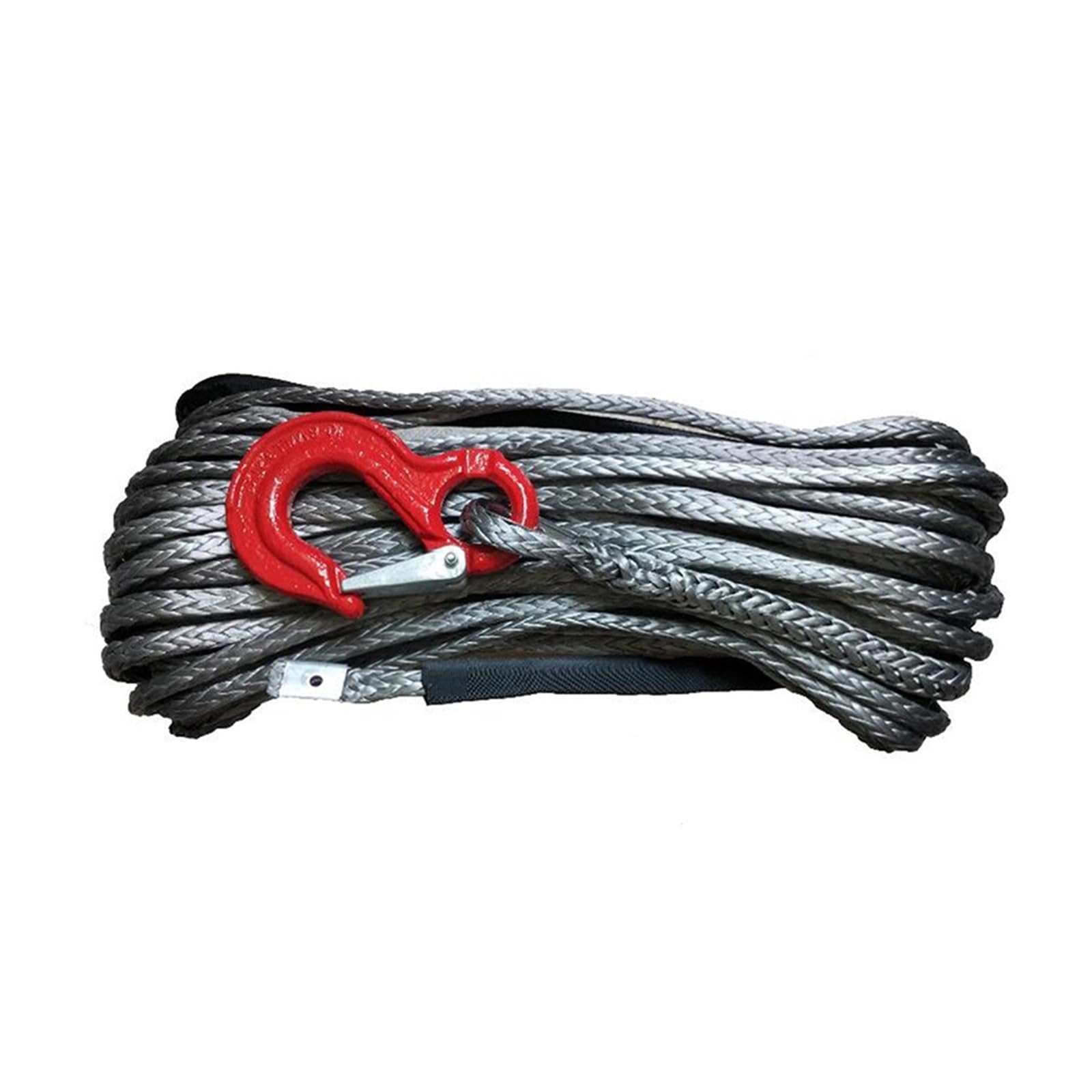 Mthckxjbsuz Nero Winch Rope, Synthetic Winch Rope Line Cable 12Mm X 30M Uhmwpe Fiber With Hook For Atv/Utv/4Wd/4X4/Offroad(Nero)