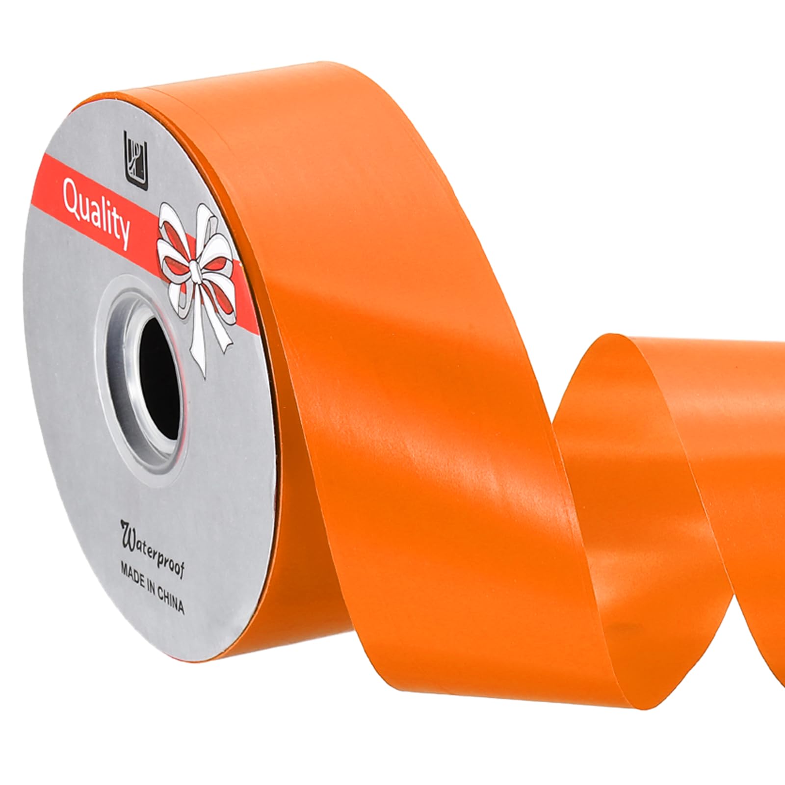 PATIKIL Curling Ribbon, (100 yd / 91m x 50mm, Bright Orange), Plastic Ribbon Roll Balloon String, Suit for - Birthday Parties/Gift Wrapping/Wedding Decorations/Flower Bouquets/Bow Making