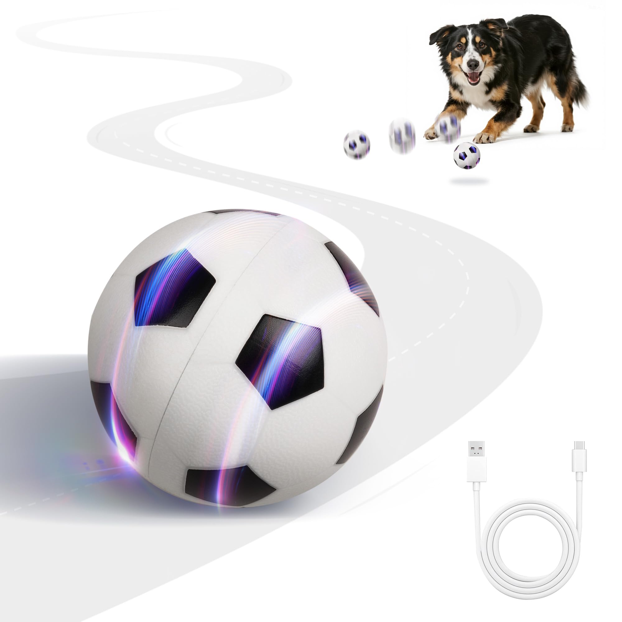 Balle interactive pour chien Pet Prime rechargeable football Coupe du Monde
