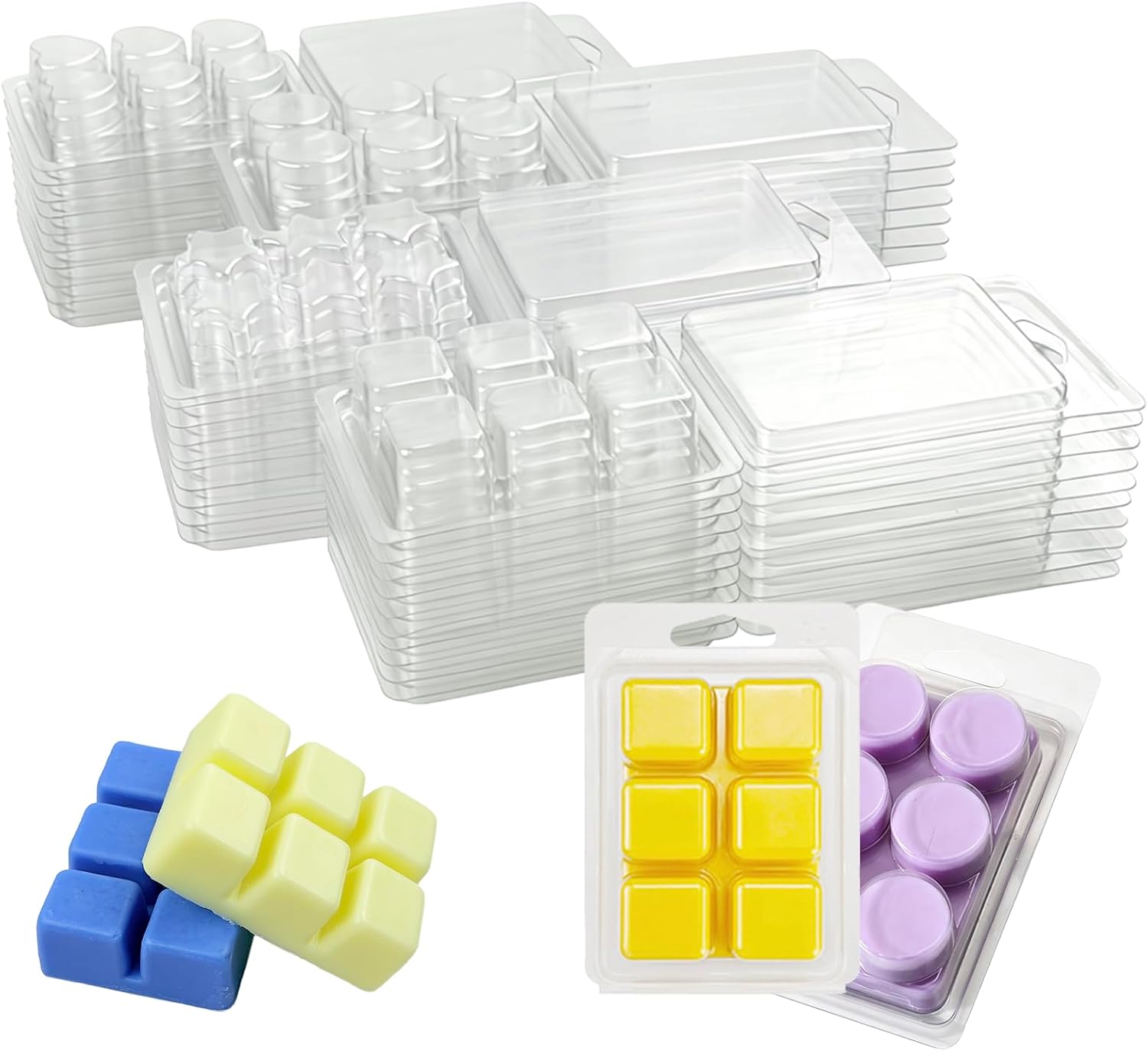 TooGet Wax Melt Molds Clamshells 40 Packs, Wax Molds for Candle Making