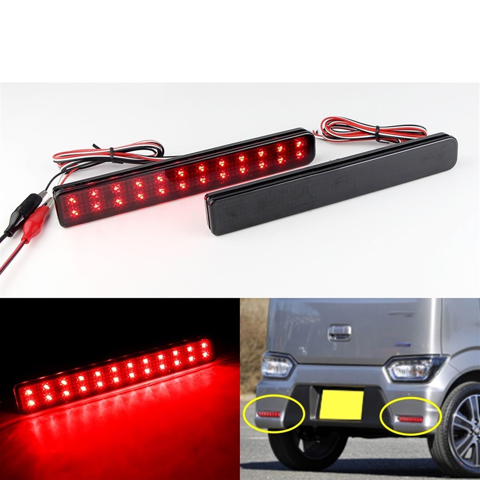 リアバンパーのみ リフレクター付き Amazon | 日産 LED リフレクター リア バンパー ライト レッド