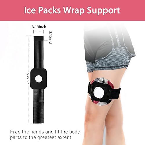 Miniatura 4 de Bolsa de hielo reutilizable para lesiones, bolsa de hielo para lesiones, bolsa de agua caliente para terapia de calor y frío, bolsa de hielo sin