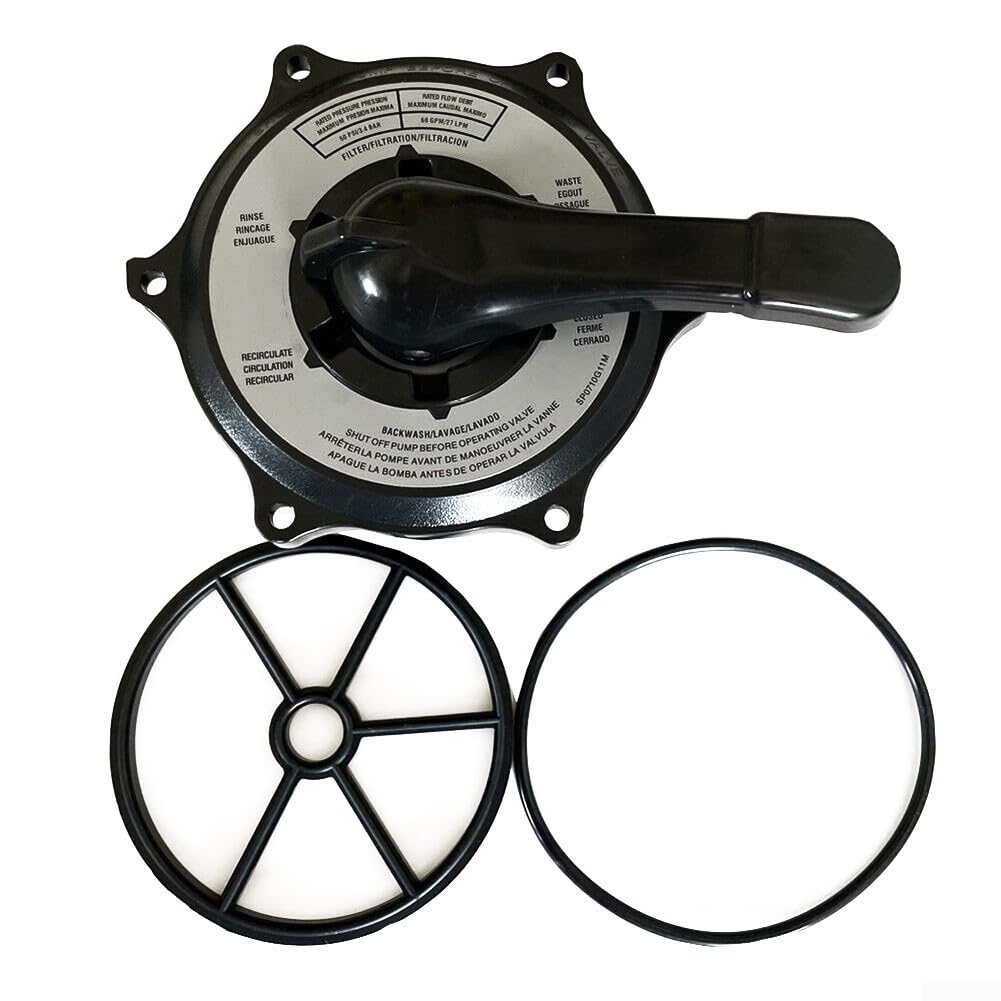 Spx0710xba17 Ricambio Tappo Chiave Maniglia Kit con Guarnizione per Sp0710 Sp0710x Sp0711 Sp0712 Multiport Filtro A Sabbia Valvole Nero ABS Costruzione