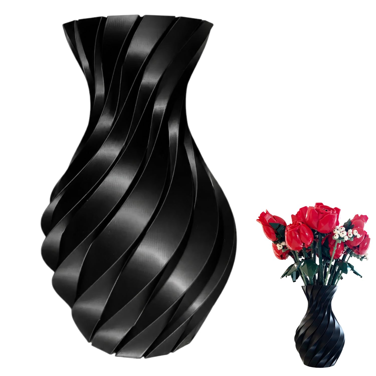 Jarrón para ramo de flores LEGO el accesorio de regalo ideal para maquetas botánicas negras
