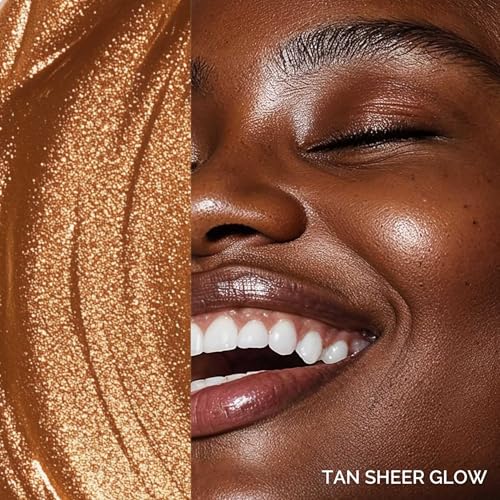 Image of Elizabeth Mott Thank Me Later Glow Enhancer - Hydrating Face Primer & Highlighter for Radiant Skin, Vegan & Cruelty-Free, No Sulfates, Parabens, or Phthalates - Tan Sheer Glow Shade - 30g
