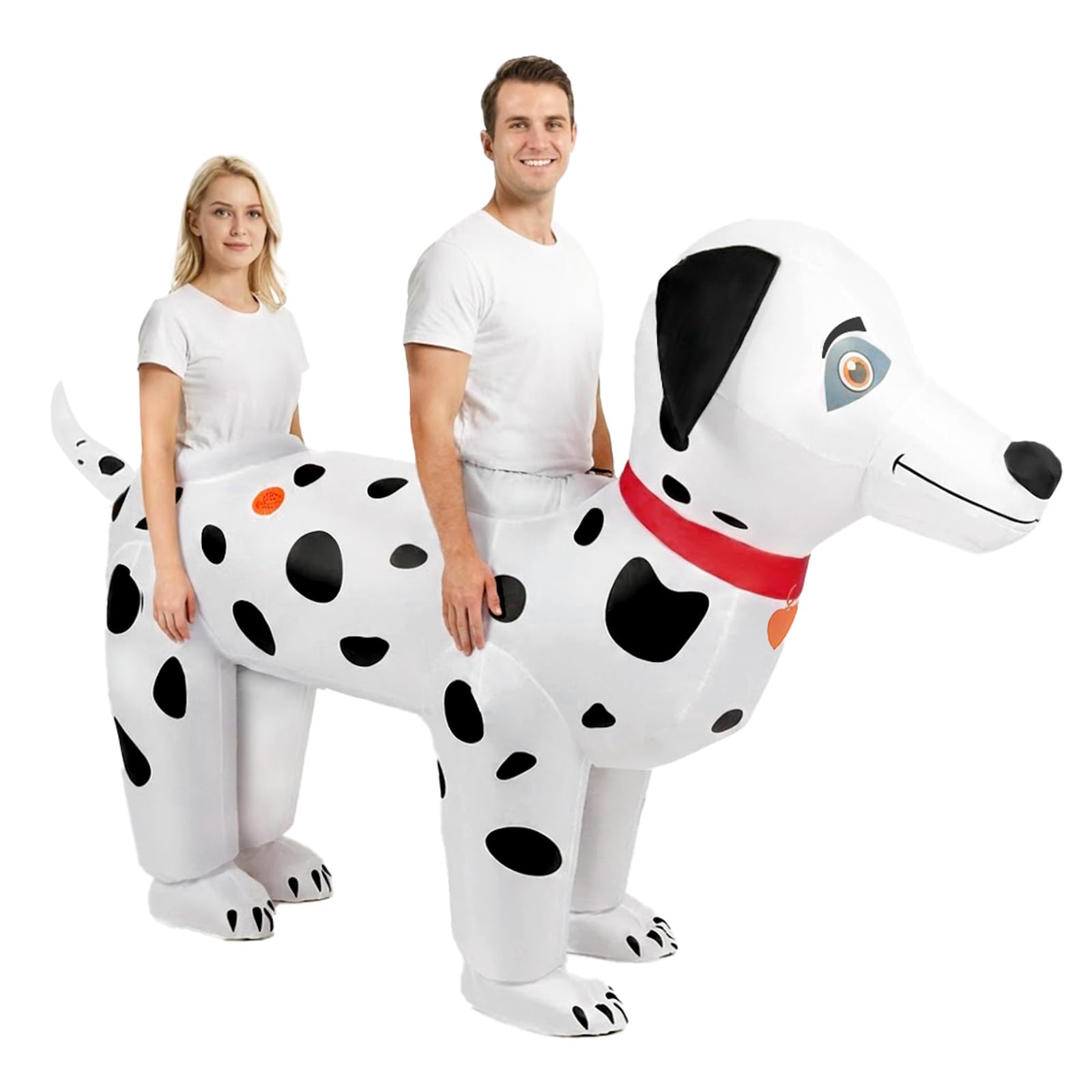 Candyhouse Disfraz de perro salchicha inflable para adultos, 2,55 m, disfraz de pareja inflable, divertido disfraz para adultos, disfraz de carnaval, cosplay