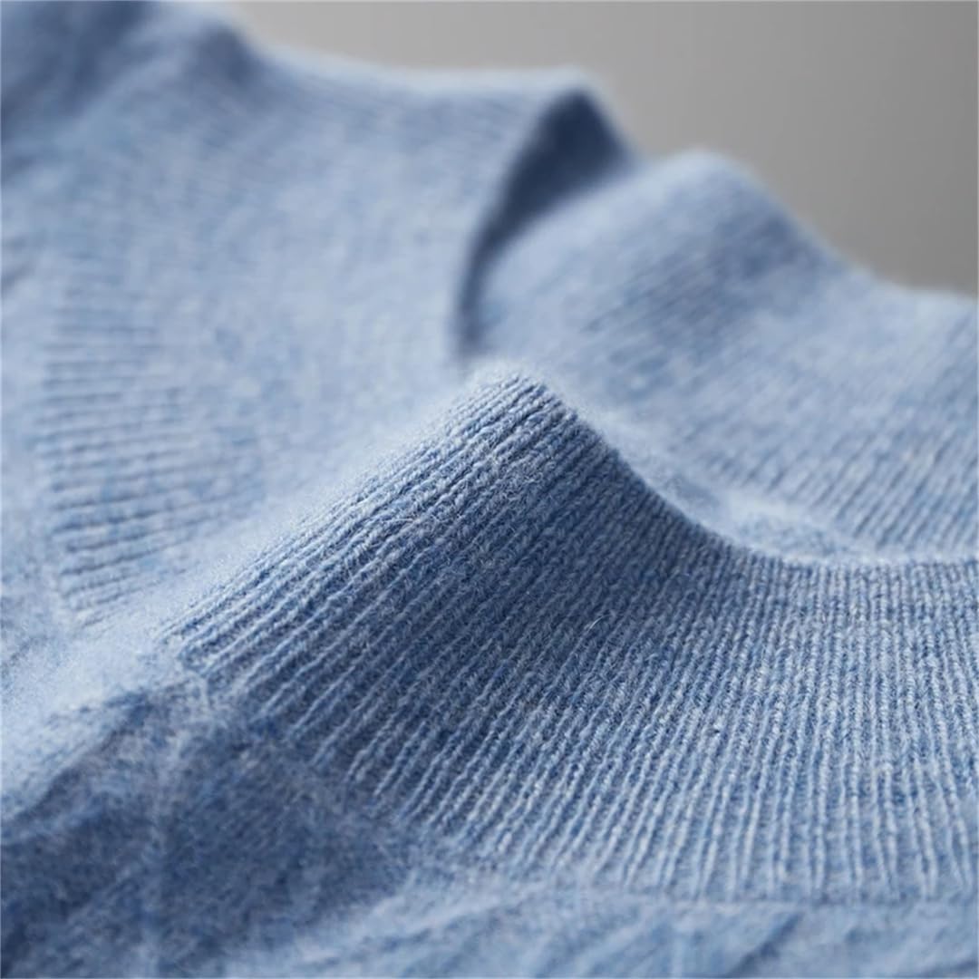 Maglione invernale da uomo a mezza collo alto maglione in cashmere slim fit manica lunga caldo maglione lavorato a maglia