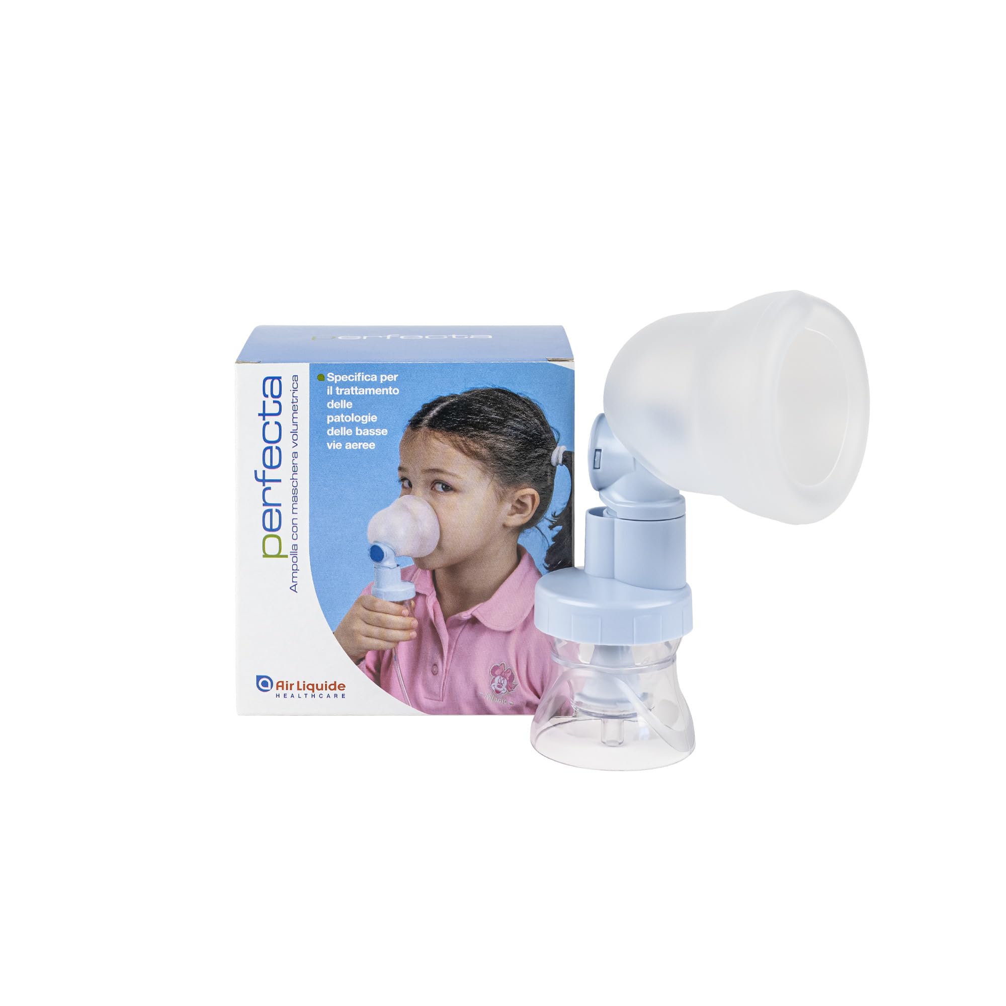 Air Liquide Healthcare PERFECTA Ampollina con Maschera per Bambini (fino ai 5 anni) Funzione Residuale UniversaleCompati