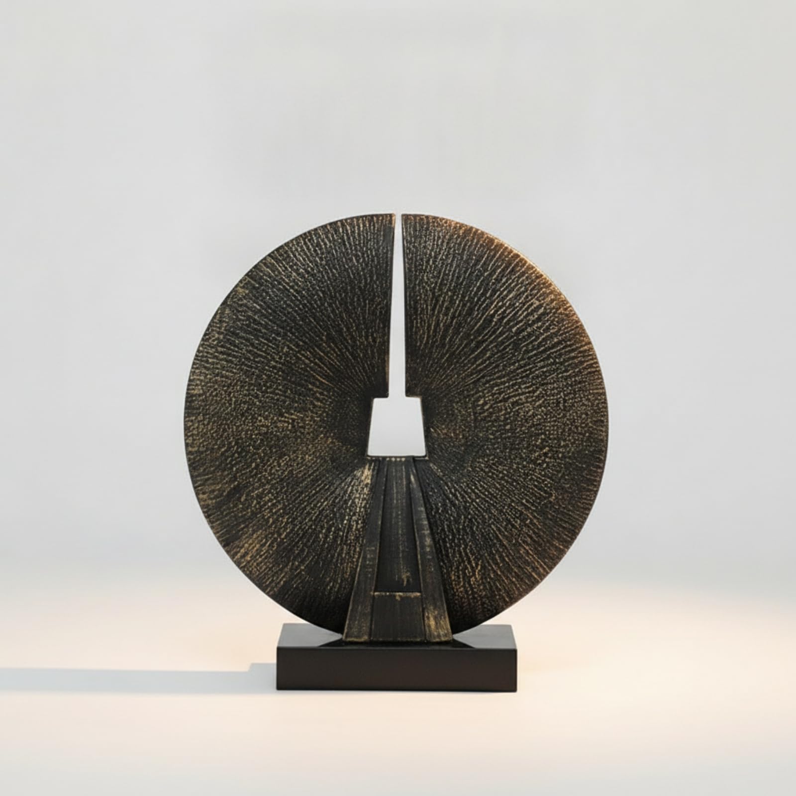 Tischskulptur mit Sockel dekorativ Resin-Skulptur modern Skulptur mit Sockel für Eingangsbereich, Schwarz, 29 10 33CM