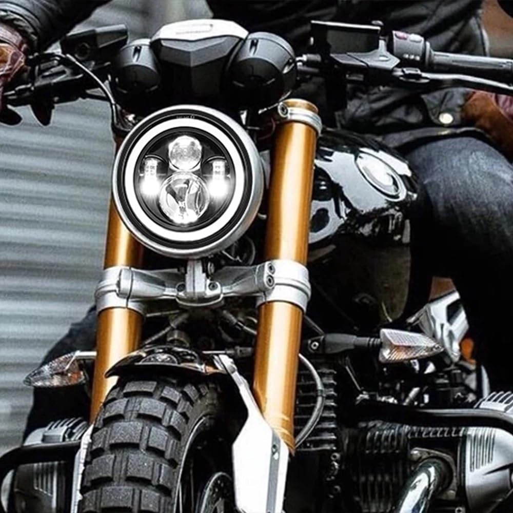Fari Fendinebbia Lampada da 7 pollici per fari LED per | Lampada da 7 pollici per fari LED per motociclette Hi/Lo Beam per Road King per Jk Halo Angel Ey