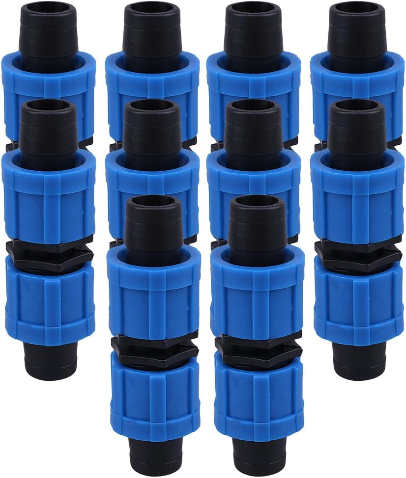 Hastyle 10pcs Straight-Through Joint 16mm Drip Garden Irrigation Fitting Tape Coupling Coupler