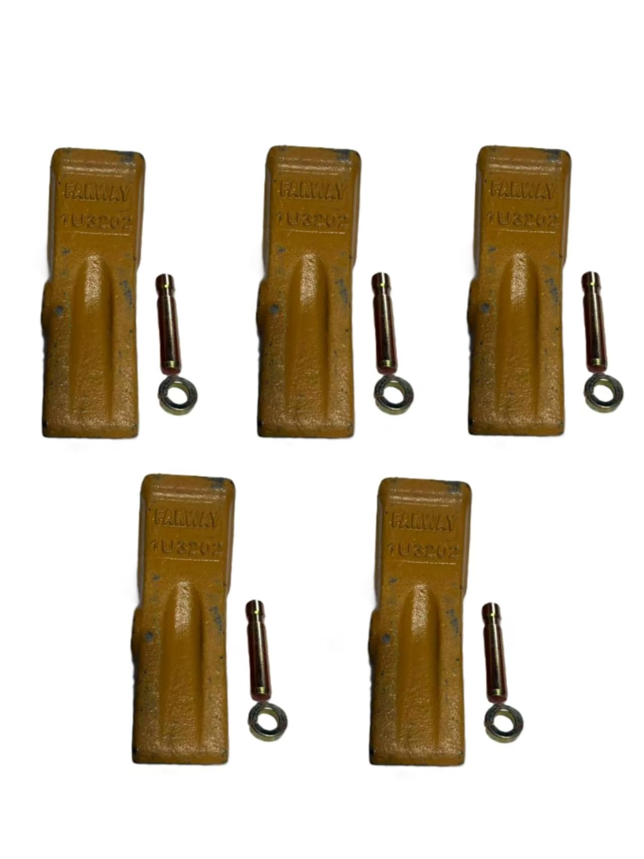 5 PK 1U3202 1U-3202 Bucket Teeth,Pin 8E6208 Retainer 8E6209 J200