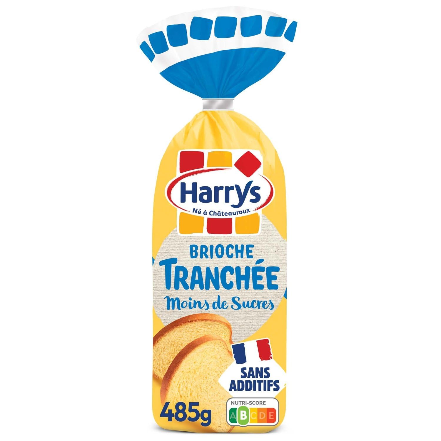 Brioche tranchée allégée en sucre sans additifs HARRYS - le sachet de 485g Lot De 4 - Par Lot