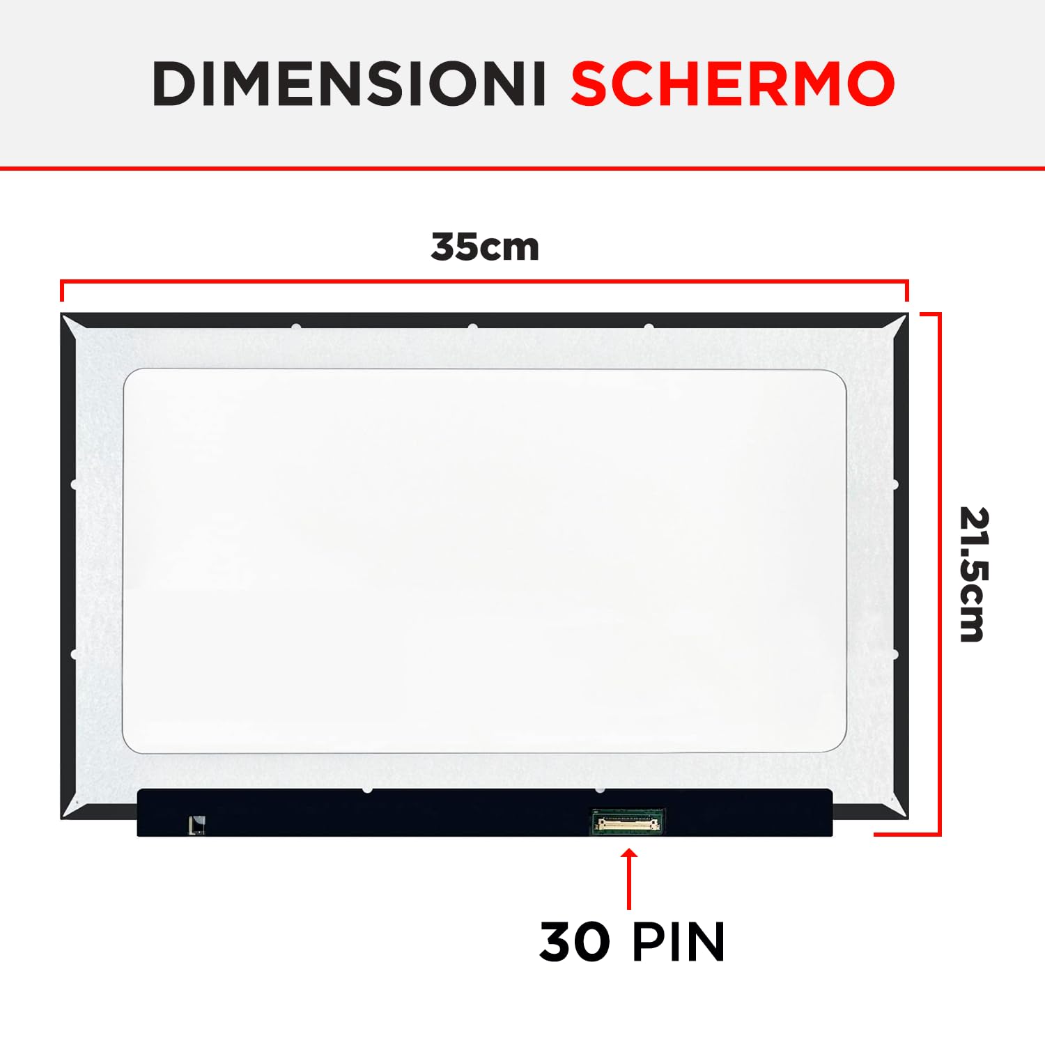 15.6" Led Compatibile con Lenovo IdeaPad 3 15ALC6 Full Hd IPS Display Schermo