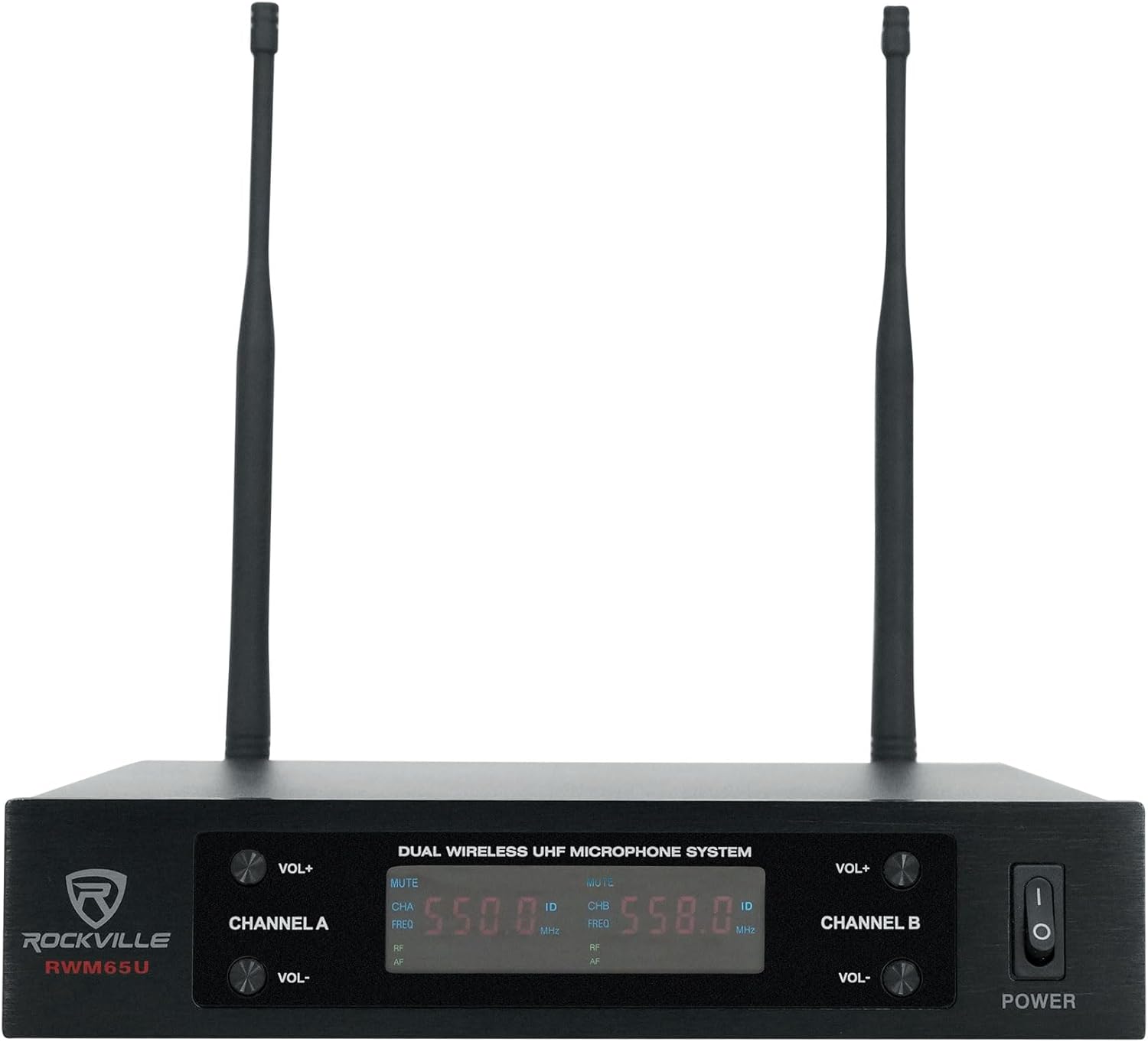 Audiosavings Bundle: (1) Mackie ProFX30v3 30 Channel 4-Bus Professional Effects Mixer with USB ProFX30 v3 Bundle with (1) Rockville RWM65U Dual UHF Metal Handheld Wireless Microphone System (2 Items)