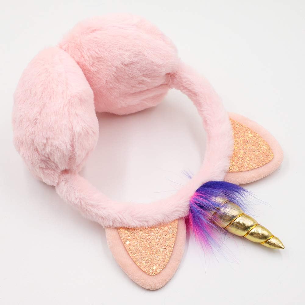 ZTL Unicorn Earmuffs for Girls Kids Women Soft Plush Ear Warmers Winter Ear Muffs - Image 4