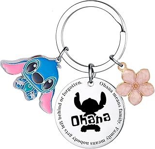 Stitch Gifts for Girls Gifts Cute Stitch Keychains Stitch Birthday Gifts Stitch Stuff Ohana Means Family Christmas Graduation Gifts Stitch Party Supply