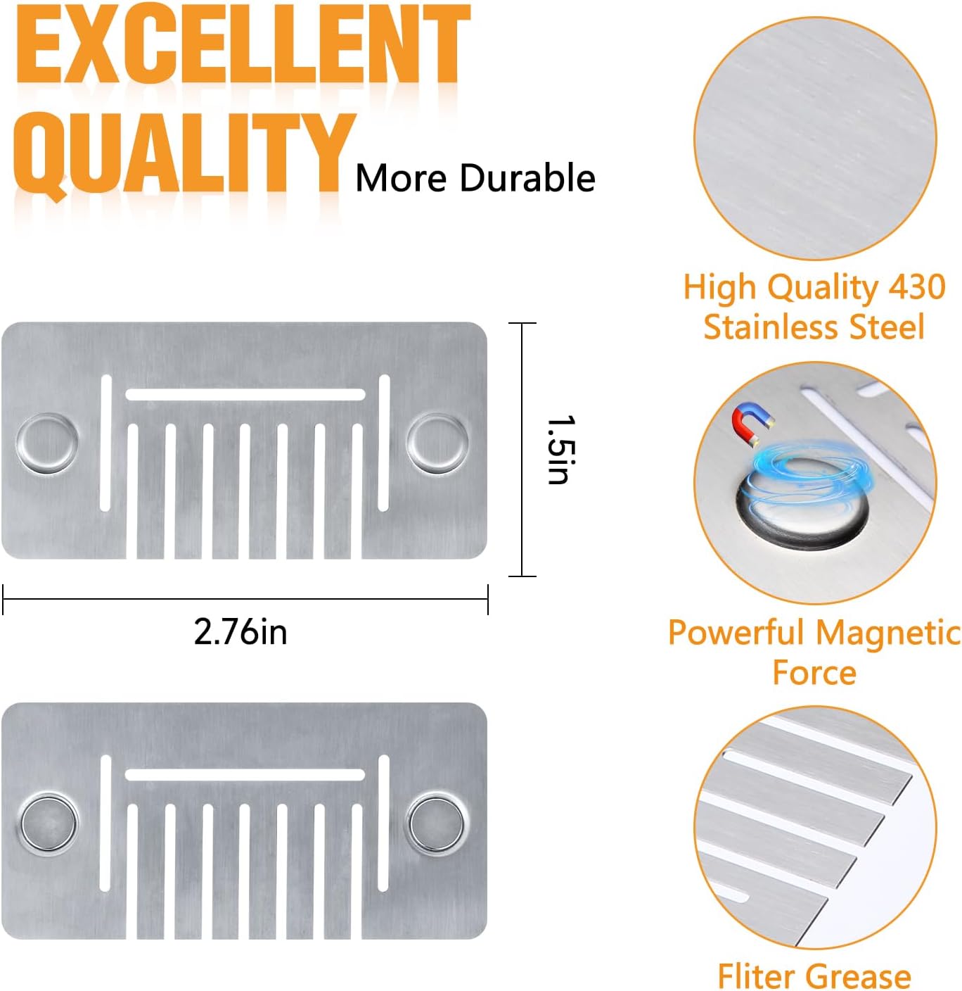 Rear Grease Gate for Blackstone Griddle,Blocks Food from Falling into Rear Grease Trap & Compatible with All Blackstone Griddle Accessories