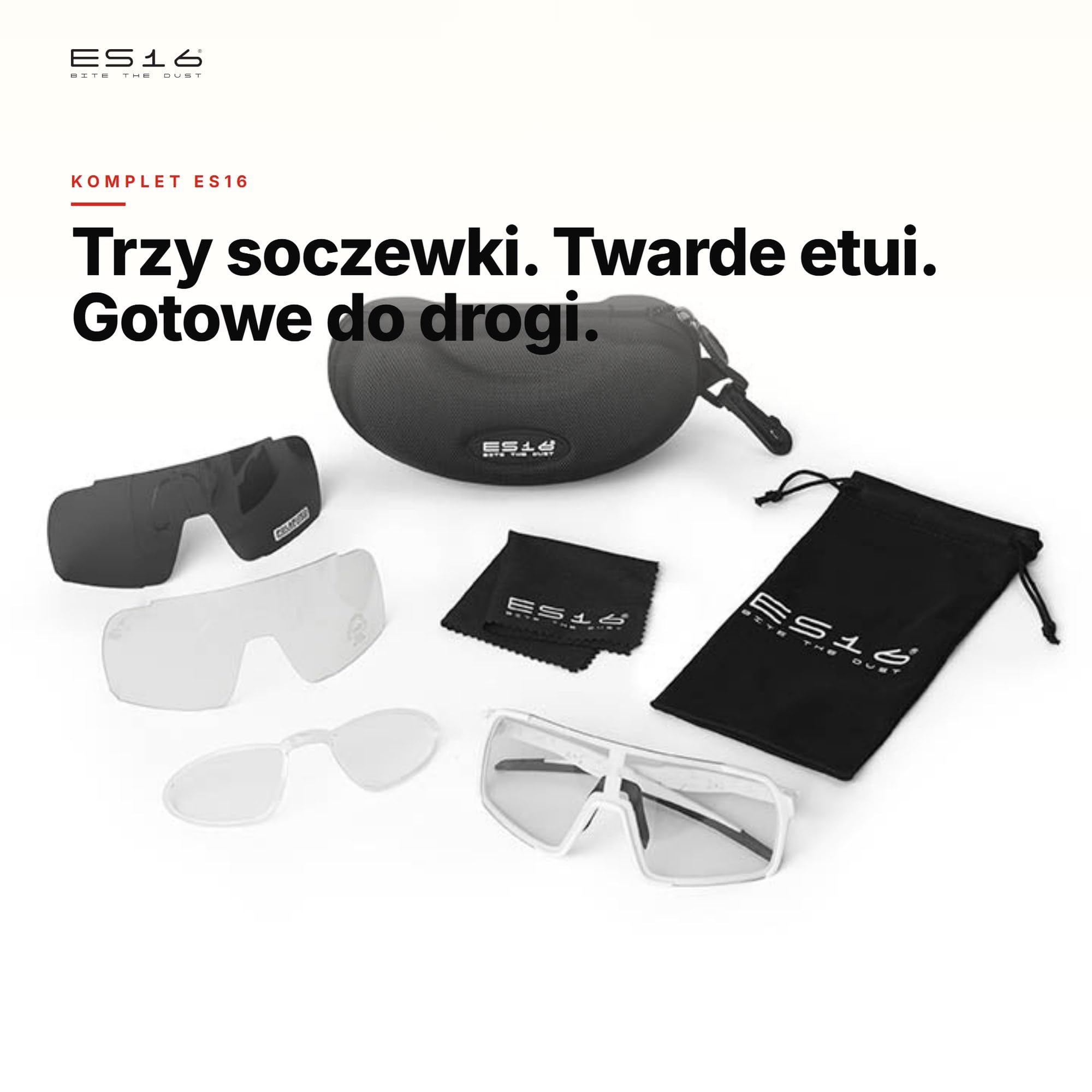Enzo Okulary Sportowe do Kolarstwa | 3 Wymienne Soczewki w Zestawie | Ochrona UV Wraparound | Okulary Kolarskie dla Rowerów Szosowych MTB i Triatlonu