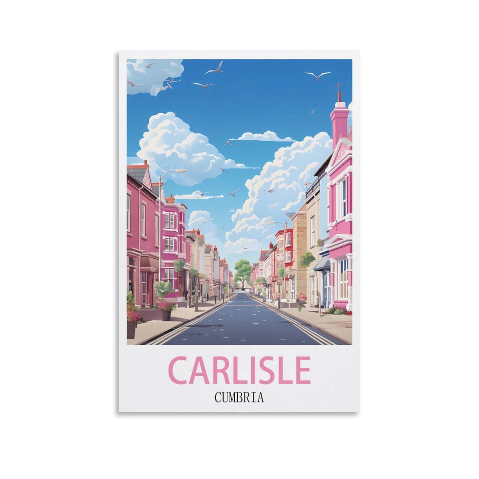 Vintage Metal Tin Signs,Carlisle Cumbria,Garden & Kitchen Poster, Inspirational Sign Home Wall Art Decor for Home Kitchen Bar Club Decoration 30x30cm