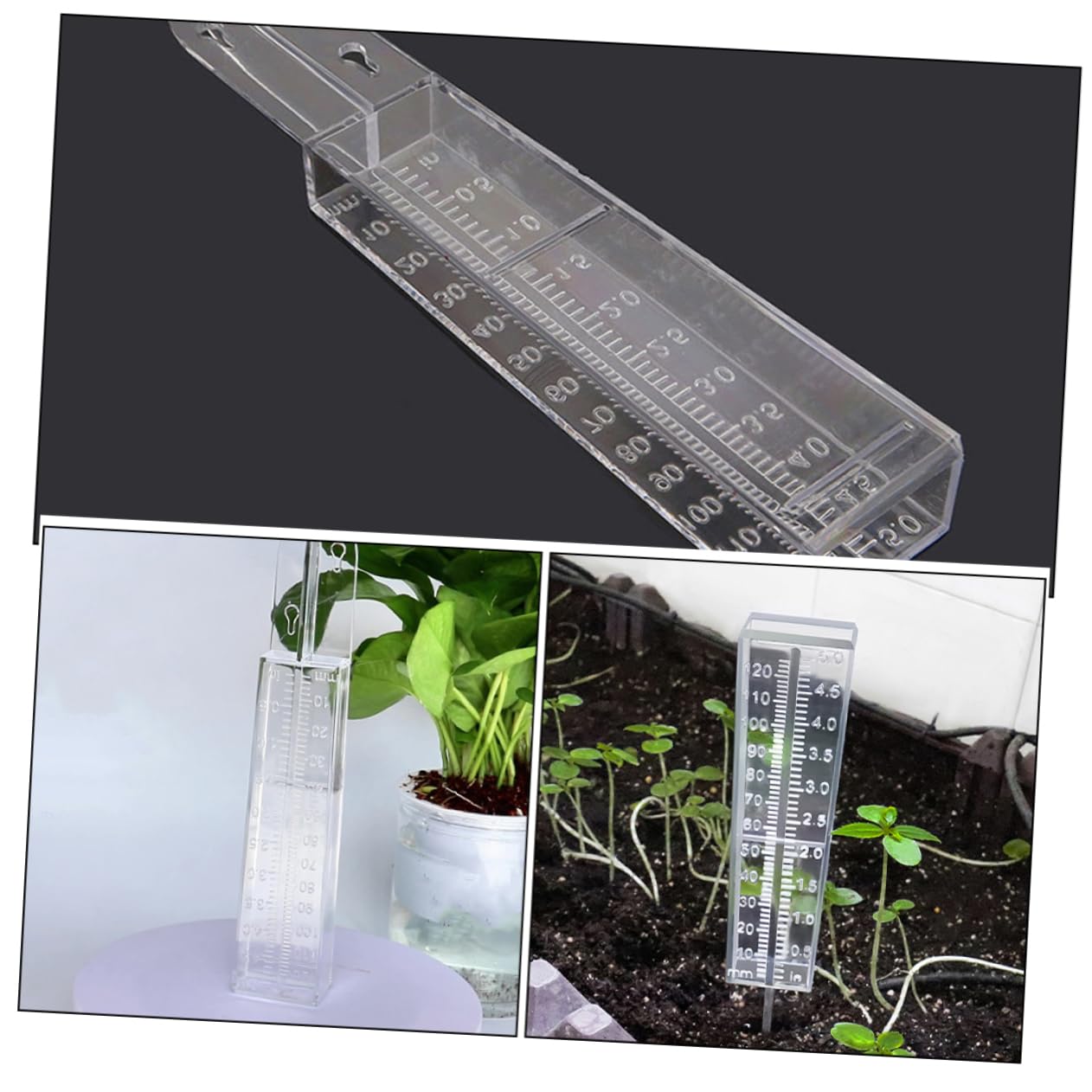 INOOMP 6pezzi Pluviometro in Plastica Per Esterni Misuratore d Per e Cortile Strumento Misurazione Della Pioggia Facile Da Leggere Accessori Da Pratici e Decorativi