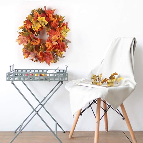 Miniatura 30 de RECUTMS Guirnalda de hojas de arce de otoño, hojas de otoño negras, guirnalda artificial de otoño, decoración de Halloween, Acción de Gracias