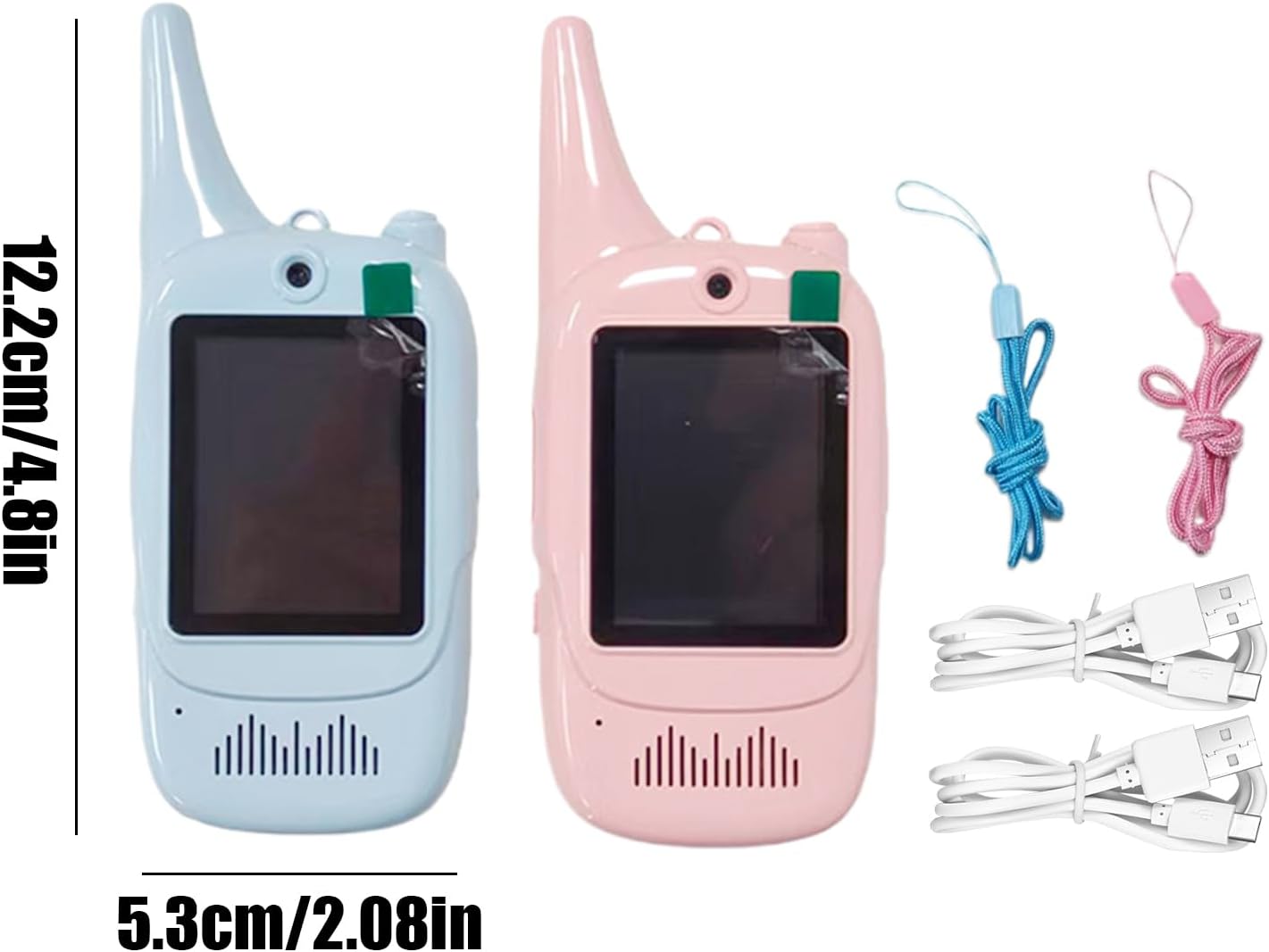 Handheld Video Communicator, 2.09x0.87x4.8 Inch ABS Portable Device, 180g Type-C Charging Intercom for Classroom, Activity, Exploration, Studio, Library, Daily Use