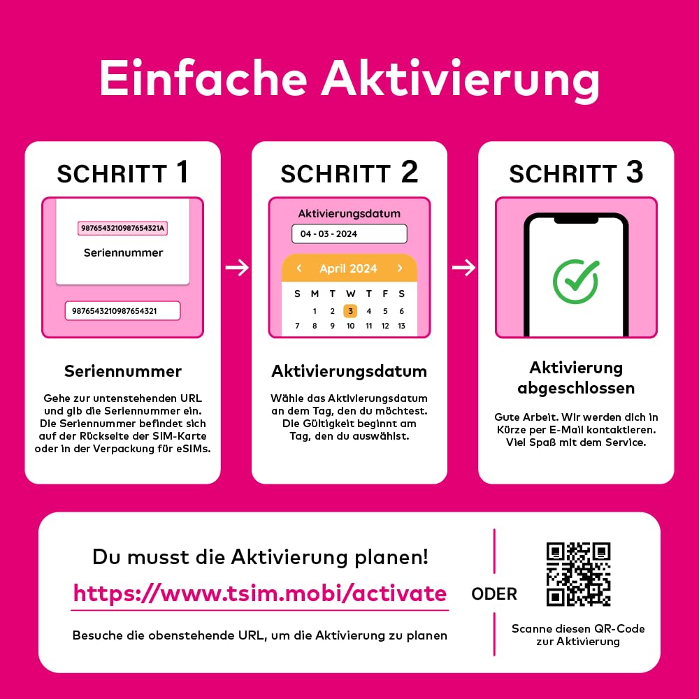 TSIM Prepaid USA SIM-Karte für 30 Tage Reise | Unbegrenzte 4G/5G High-Speed-Daten in den USA | Unbegrenzte lokale Anrufe + Kostenlose eingehende Anrufe & SMS | Aufgerüstete 5G SIM-Karte