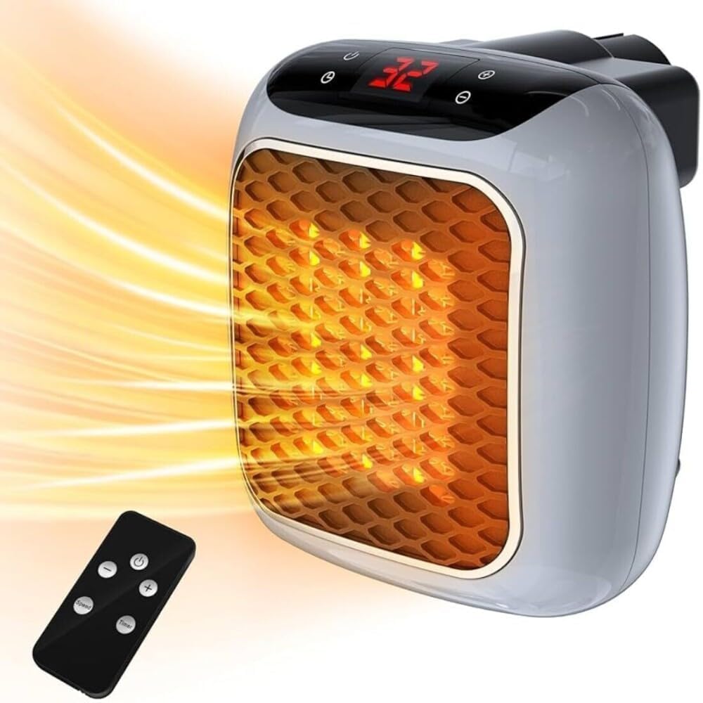 Portable Wall plug In Room Heater with Remote Small Handy Electric