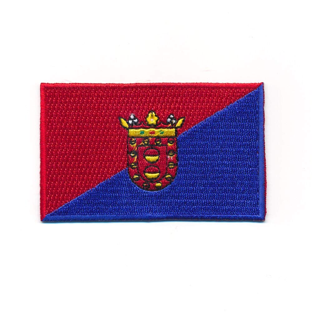 hegibaer 80 x 50 mm Lanzarote Spain Arrecife Flag Sew-On / Iron-On Patch 1151 X