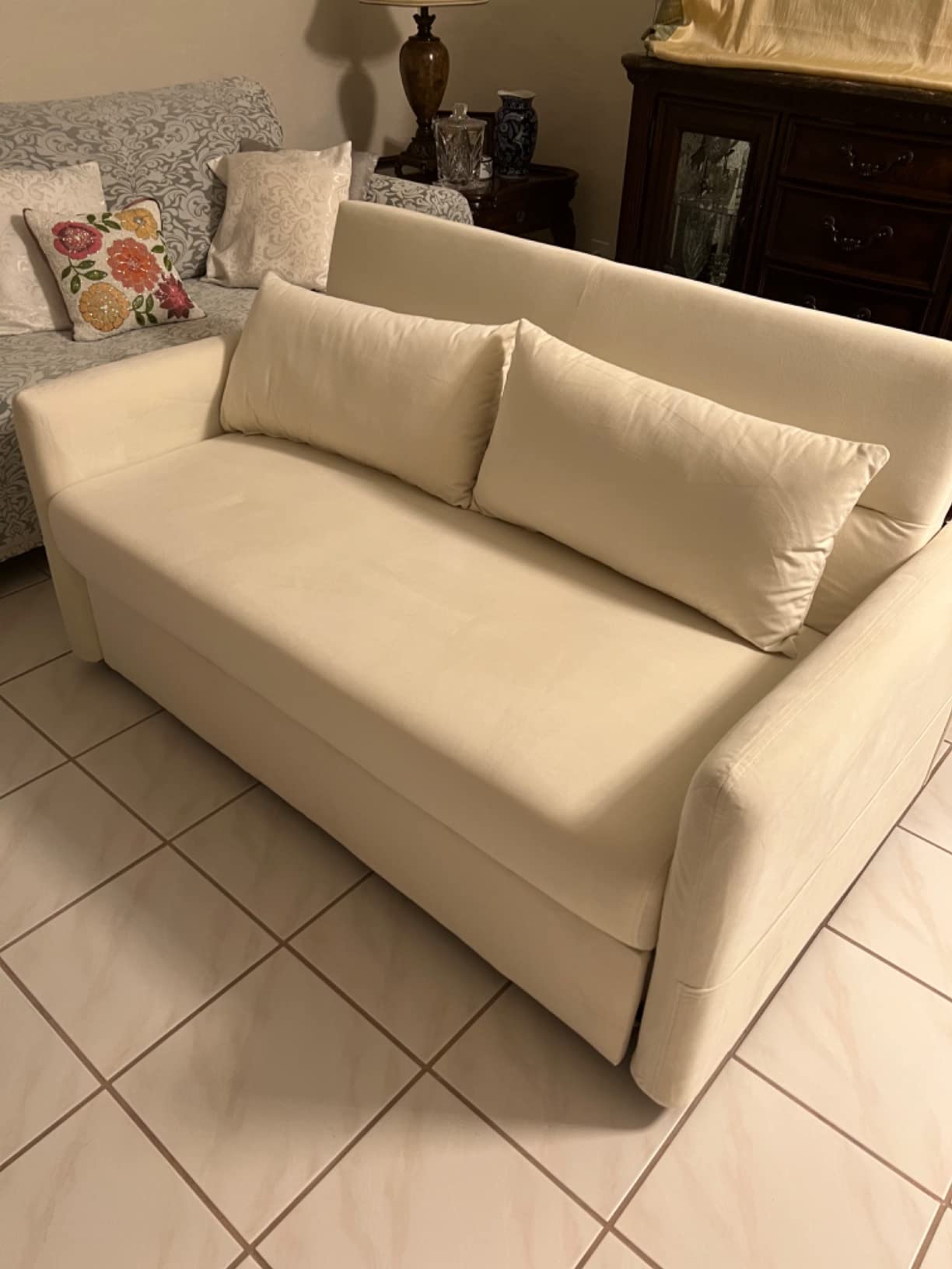 69/mo Finance AOOWOW Convertible Sleeper Sofa Bed 57 Inches, Velvet