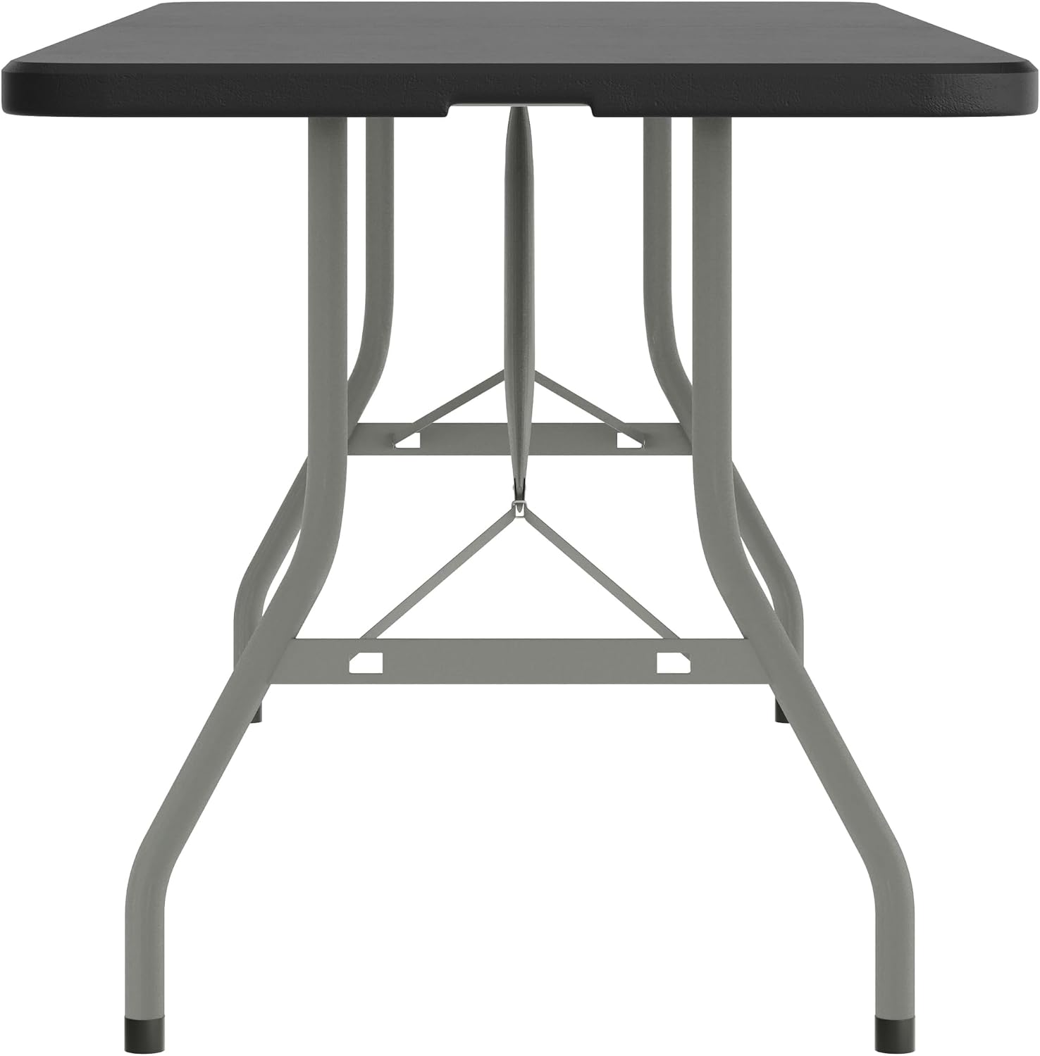 Flash Furniture 6 ft Plastic Bi-Fold Folding Table, Black