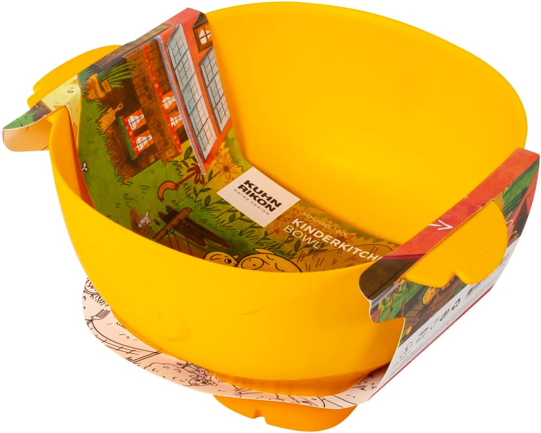 Kuhn Rikon Kinderkitchen Kids Mixing Set | Pig Mixing Bowl, Rooster Whisk & Goose Stirring Spoon | Child-Friendly Kitchen Tools for Real Cooking