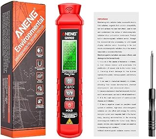 EMF Meter Electromagnetic Magnetic Field Radiation Detector Emission Dosimeter Portable Tester Tool Home Offices Outdoor Radiation Detector Measurement Device Level Temperature And Humidity Monitors