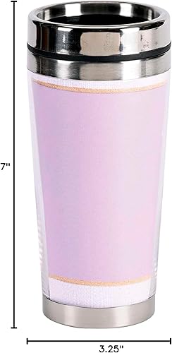 Miniatura 3 de Dicksons SSMUG-346 Be A Sarah Steadfast In Your Faith - Vaso de viaje de acero inoxidable de 16 onzas color morado y blanco