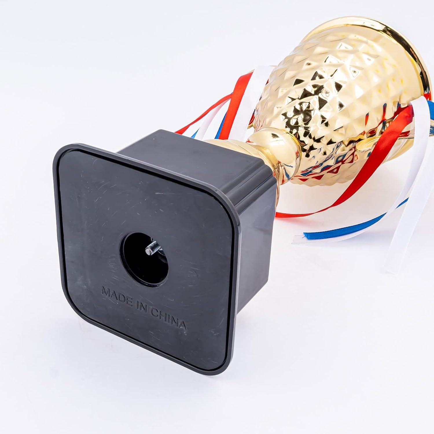 Malloom Grande coupe dorée avec couvercle de 35 cm, trophée gagnant pour des souvenirs personnalisés, prix d'or pour le sport, les tournois, les compétitions