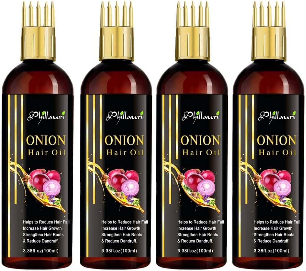 Onion Hair Growth Oil | (Pack of 4) 400ml Hair Oil for Men and Women