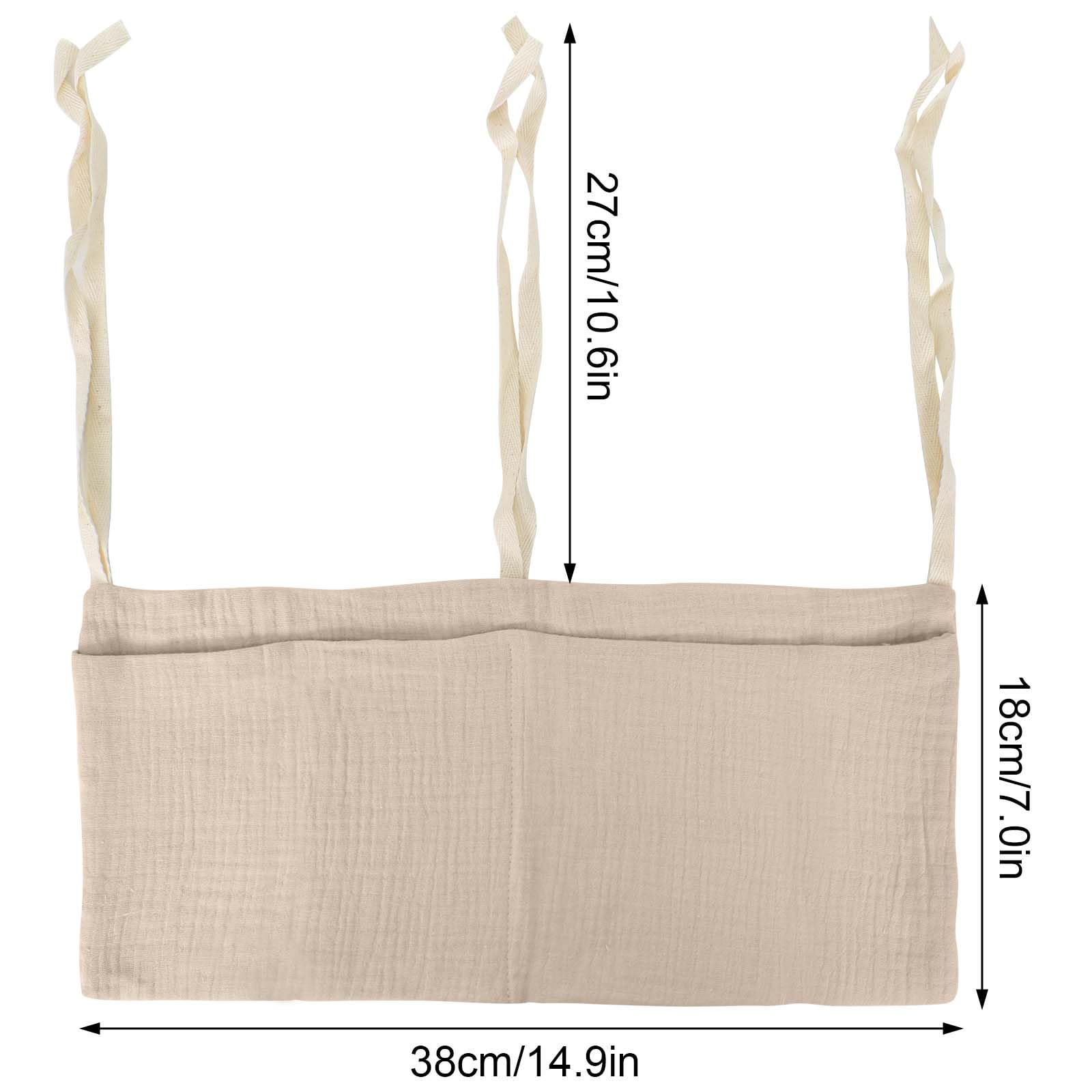 Naapesi Baby Crib Cabin Bedside, Crib Storage Pocket, Hanging Storage Bag, 100%