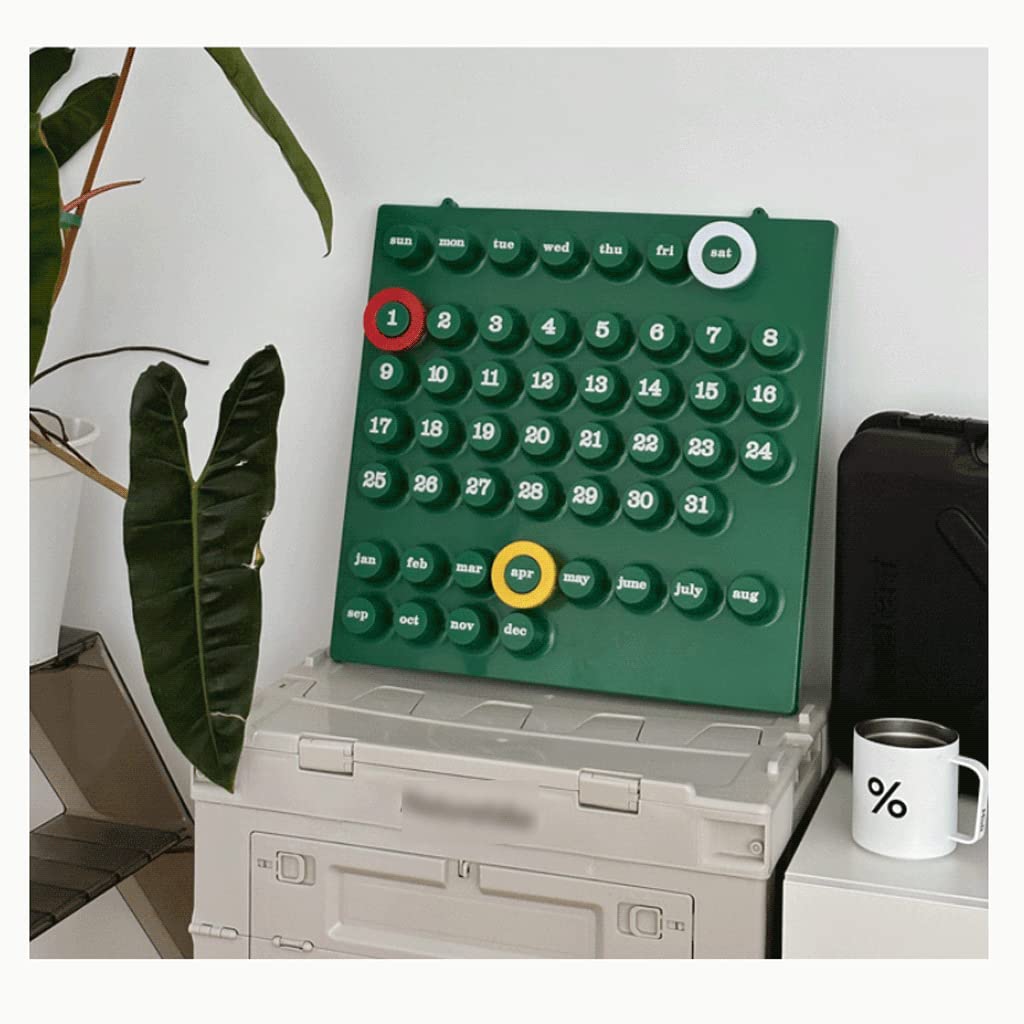 48 x 49 x 5,8 cm (18,9 x 19,3 x 2,3 Zoll) Ewiger Kalender, einfacher Tischkalender Tischkalender und Zubehör Wanddekoration