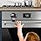 EUDEMON Child Safety Heat-Resistant Oven Door Lock, Oven Front Lock for Kids Easy to Install, Use Adhesive,No Screws or Drill (1 Pack,Clear-Black)(ONLY for Flat Surface)