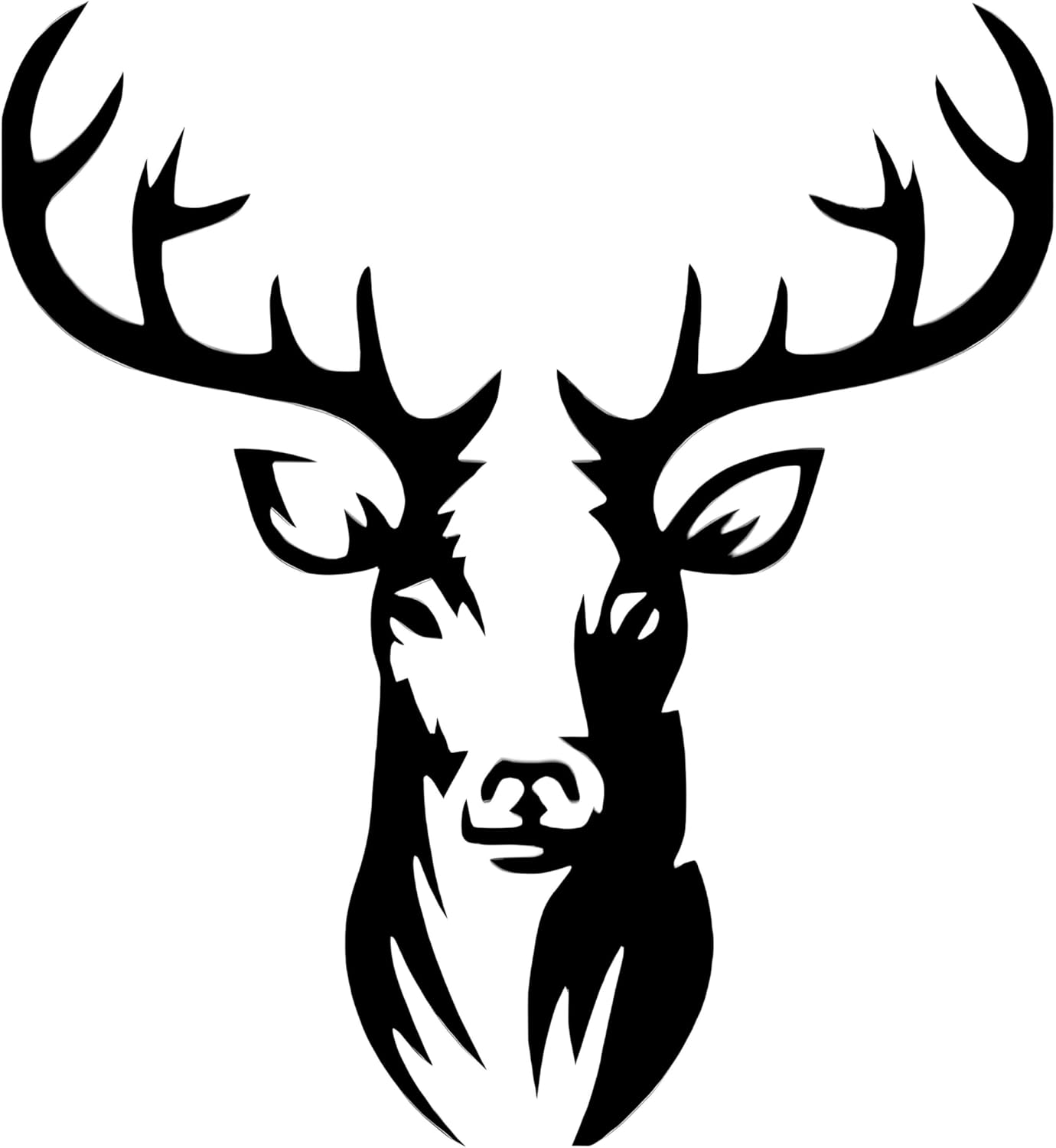 NORTH KAISER Metal Wall Art | Deer Antler Wall Sculptures | Black Moose Wall Hanging | Animal Head Wall Decor for Living Room, Bedroom, Home, Bathroom, Office, Kitchen, Outdoor (23.6'' x 19.7'')